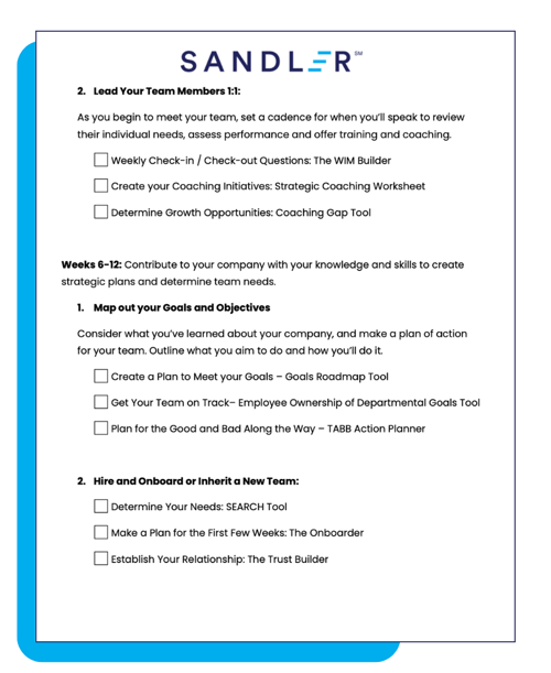 Sales Leadership Ramp Up Sample